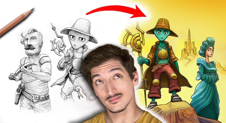 I will draw and design an original character for you