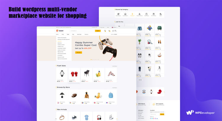 I will build wordpress multi-vendor marketplace website for shopping