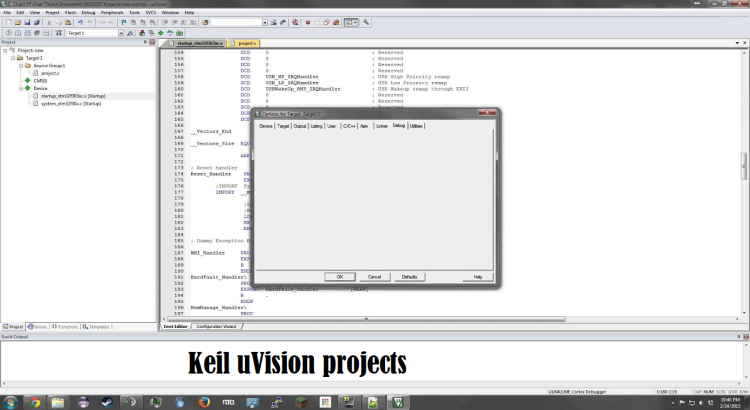 I will do Keil uVision projects
