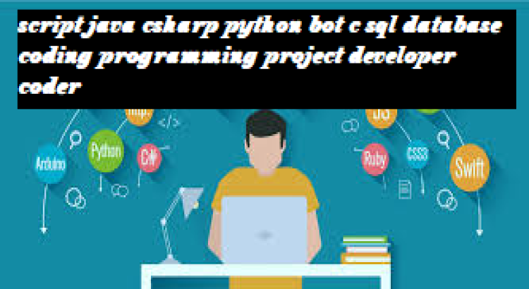 I will do script java csharp python bot c sql database coding programming project developer coder