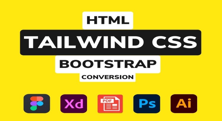 I will convert figma to HTML PSD to HTML with bootstrap tailwind