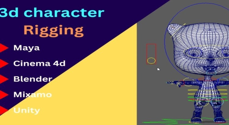 I will do advance 3d character rigging for maya, cinema 4d, blender, mixamo, unity game